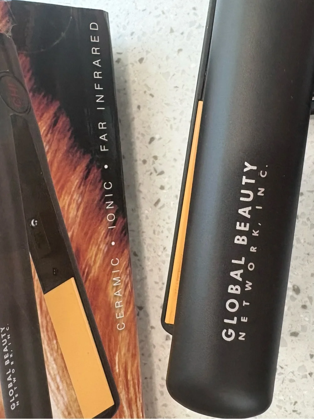 EUC Original CHI Ceramic Hairstyling Iron - Black with Gold Plates